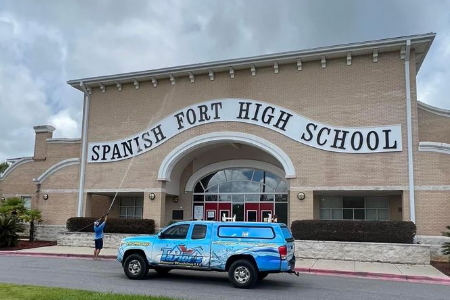 Pressure washing for high school in spanish fort al cover